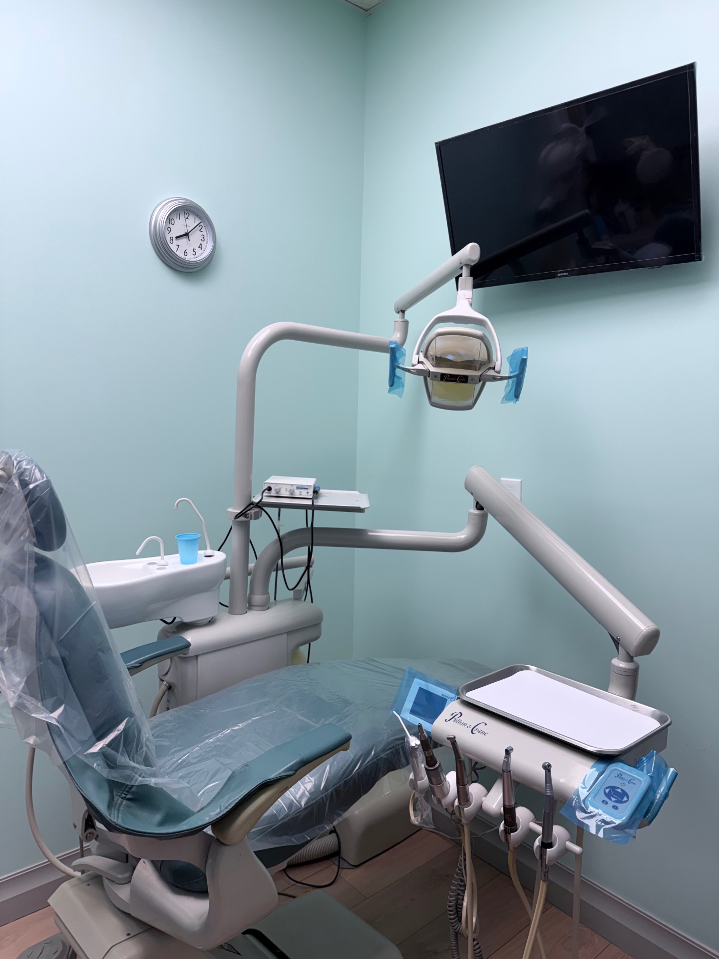 Dentist with patient